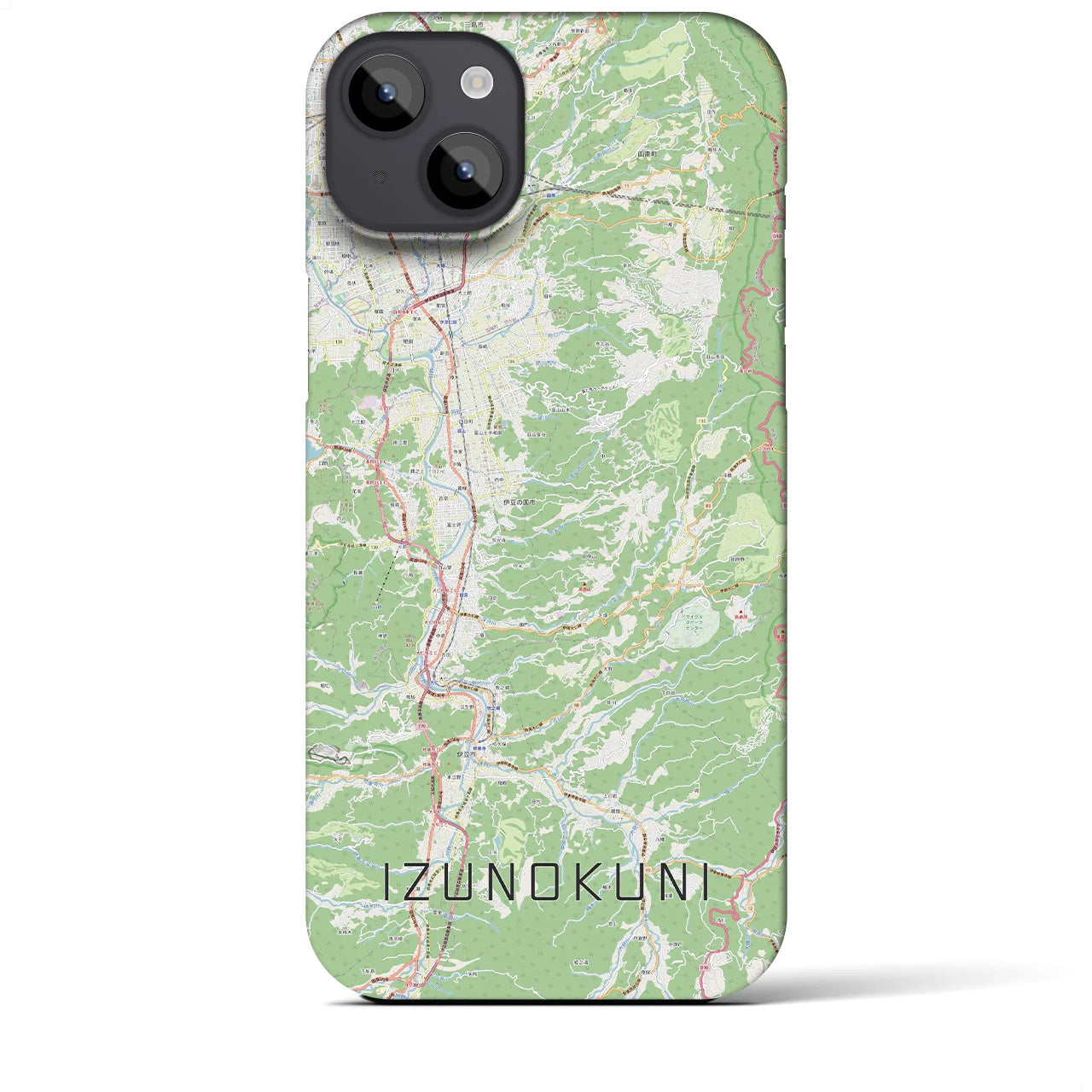 【伊豆の国（静岡県）】地図柄iPhoneケース（バックカバータイプ）