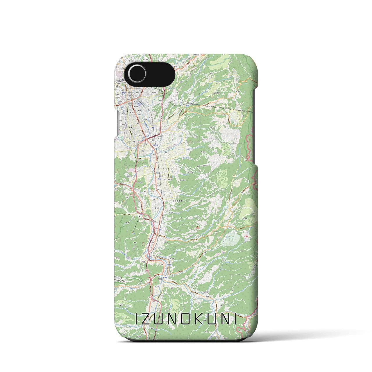 【伊豆の国（静岡県）】地図柄iPhoneケース（バックカバータイプ）