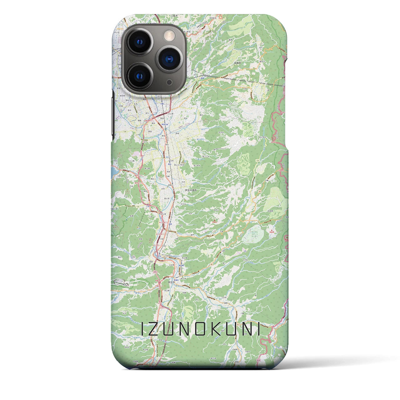 【伊豆の国（静岡県）】地図柄iPhoneケース（バックカバータイプ）