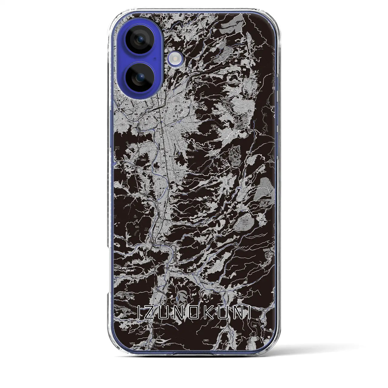 【伊豆の国（静岡県）】地図柄iPhoneケース（クリアタイプ）