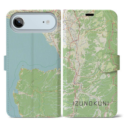 【伊豆の国（静岡県）】地図柄iPhoneケース（手帳タイプ）