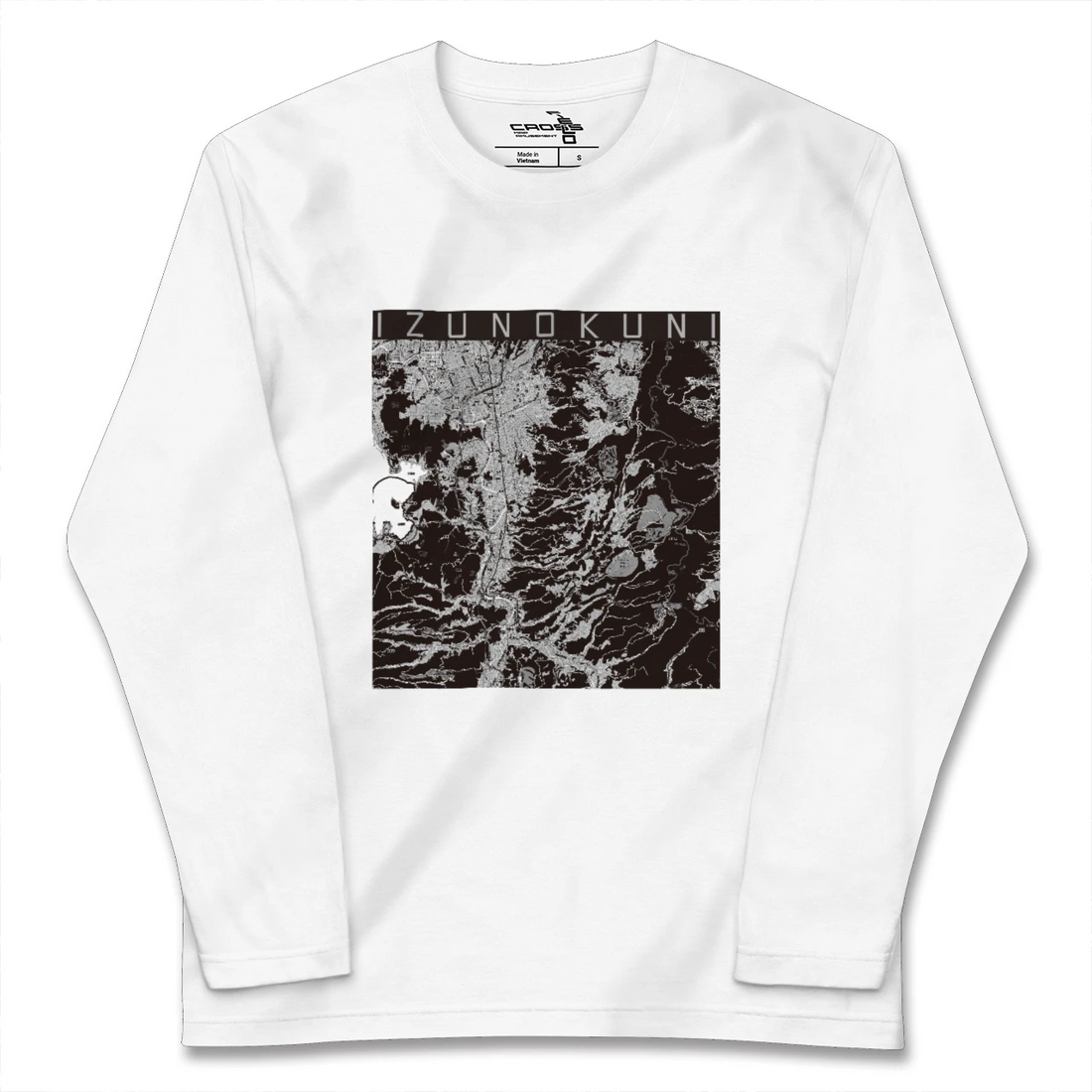 【伊豆の国(静岡県)】地図柄ロングスリーブTシャツ