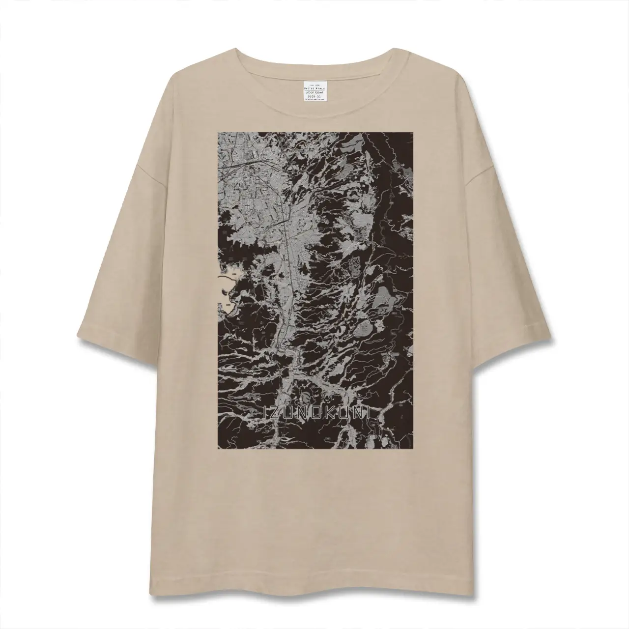 【伊豆の国（静岡県）】地図柄ビッグシルエットTシャツ