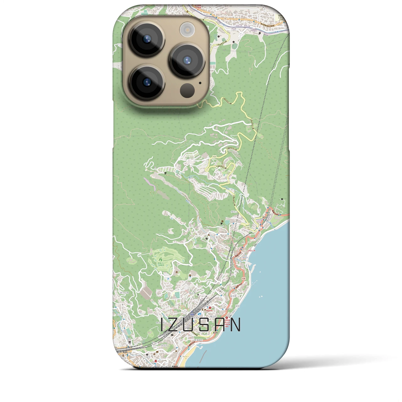 【伊豆山（静岡県）】地図柄iPhoneケース（バックカバータイプ）