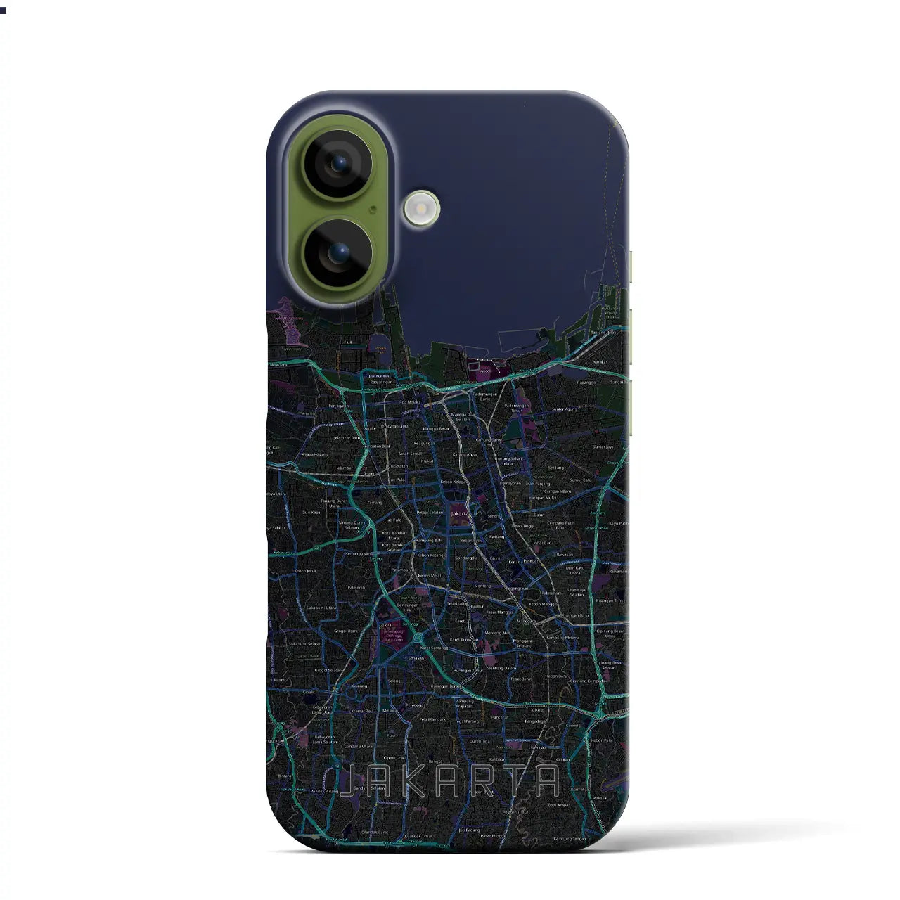 【ジャカルタ（インドネシア）】地図柄iPhoneケース（バックカバータイプ）