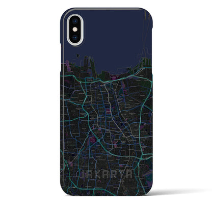 【ジャカルタ（インドネシア）】地図柄iPhoneケース（バックカバータイプ）