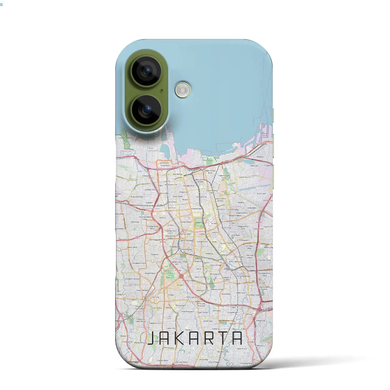 【ジャカルタ（インドネシア）】地図柄iPhoneケース（バックカバータイプ）