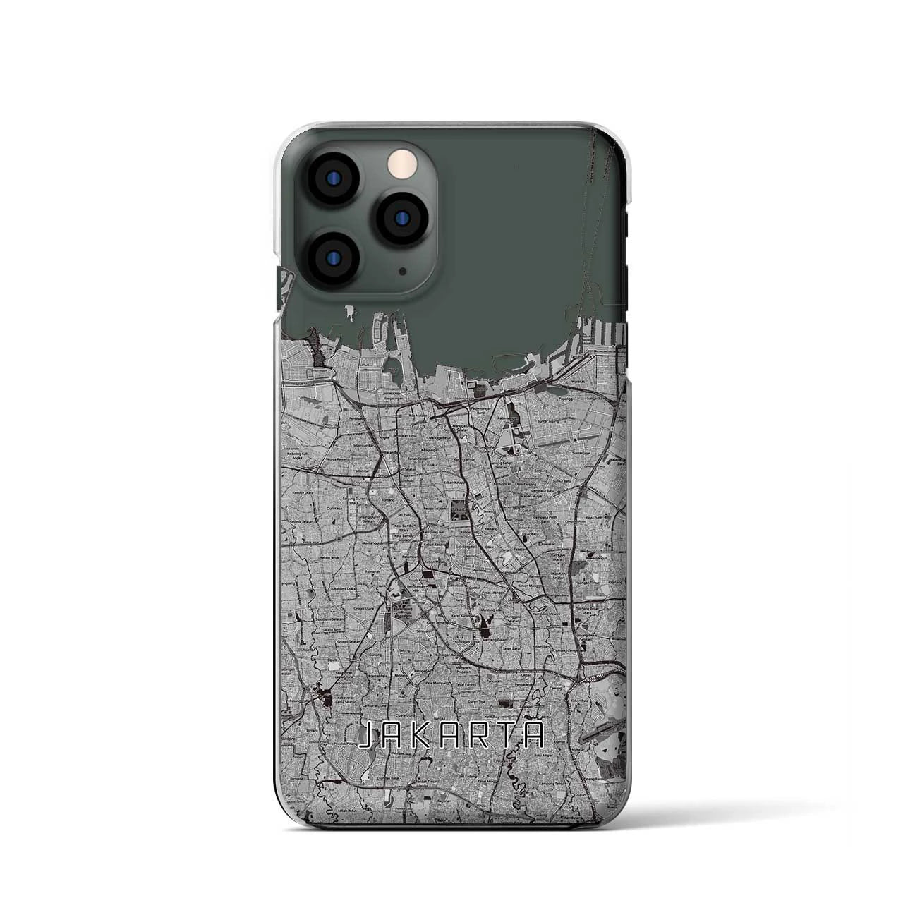 【ジャカルタ（インドネシア）】地図柄iPhoneケース（クリアタイプ）