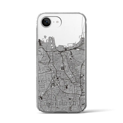 【ジャカルタ（インドネシア）】地図柄iPhoneケース（クリアタイプ）