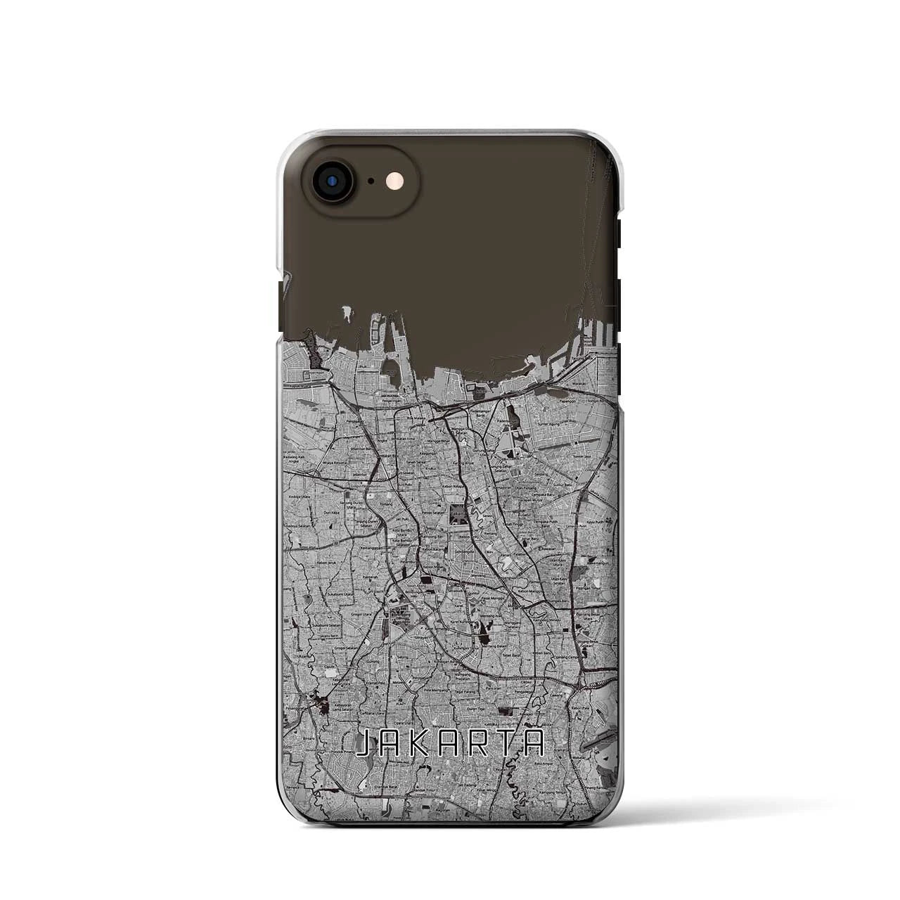 【ジャカルタ（インドネシア）】地図柄iPhoneケース（クリアタイプ）