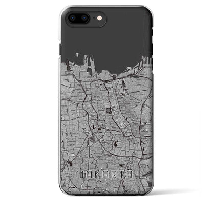 【ジャカルタ（インドネシア）】地図柄iPhoneケース（クリアタイプ）