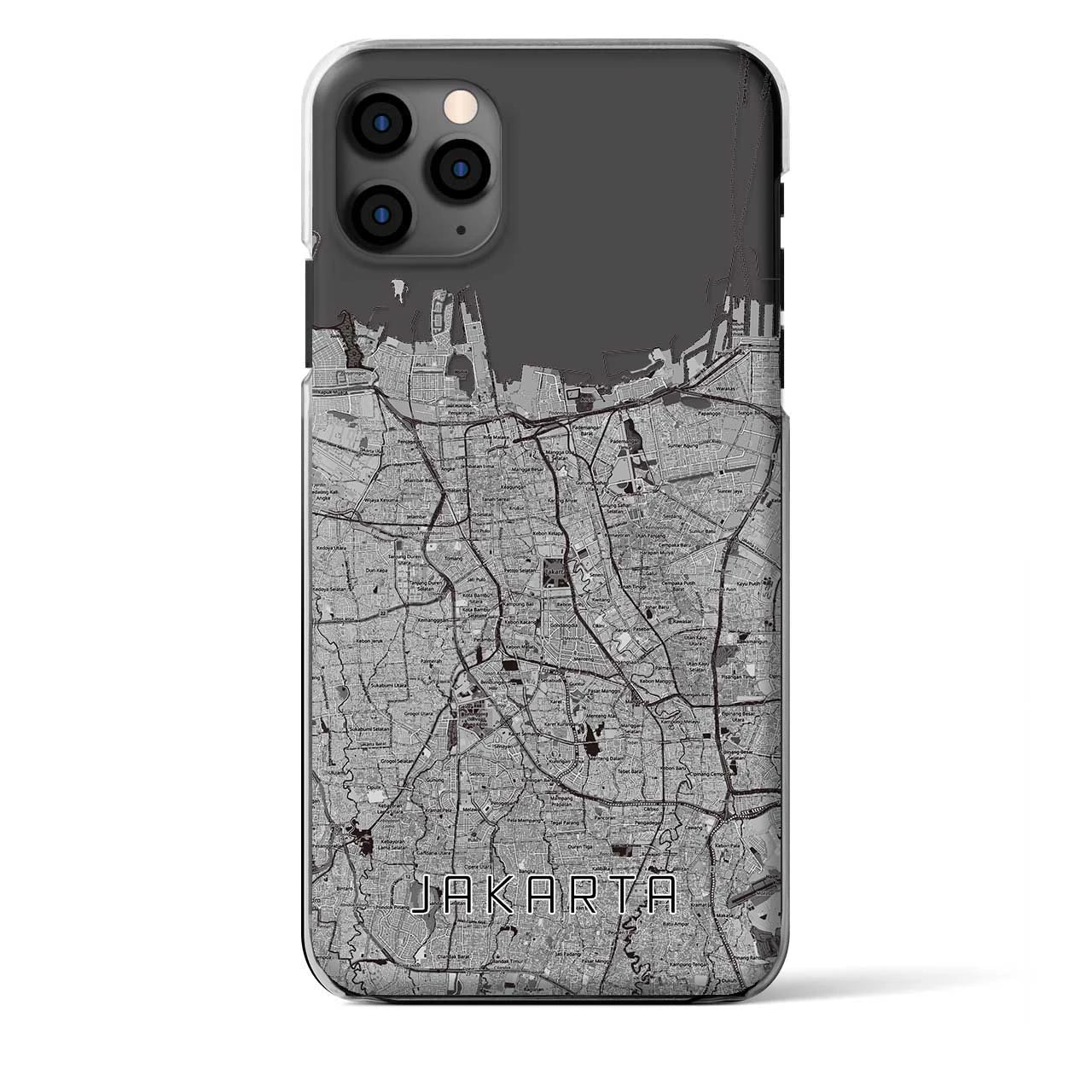 【ジャカルタ（インドネシア）】地図柄iPhoneケース（クリアタイプ）