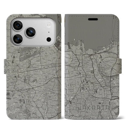 【ジャカルタ（インドネシア）】地図柄iPhoneケース（手帳タイプ）