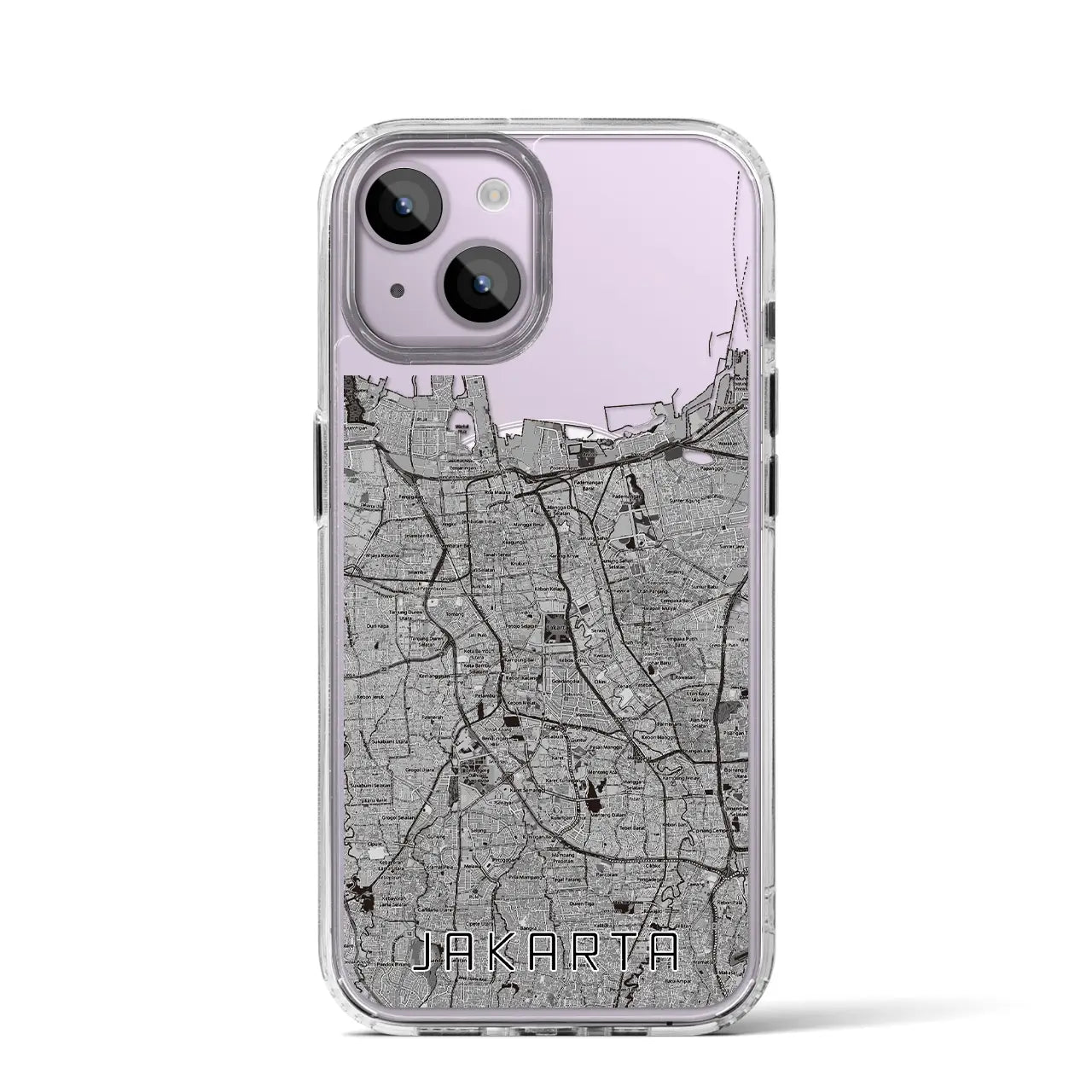 【ジャカルタ（インドネシア）】地図柄iPhoneケース（MagSafeタイプ）