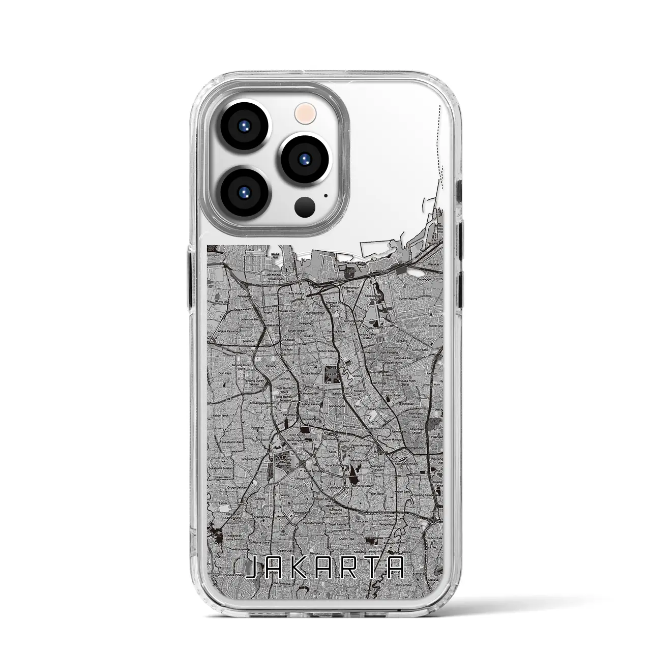 【ジャカルタ（インドネシア）】地図柄iPhoneケース（MagSafeタイプ）