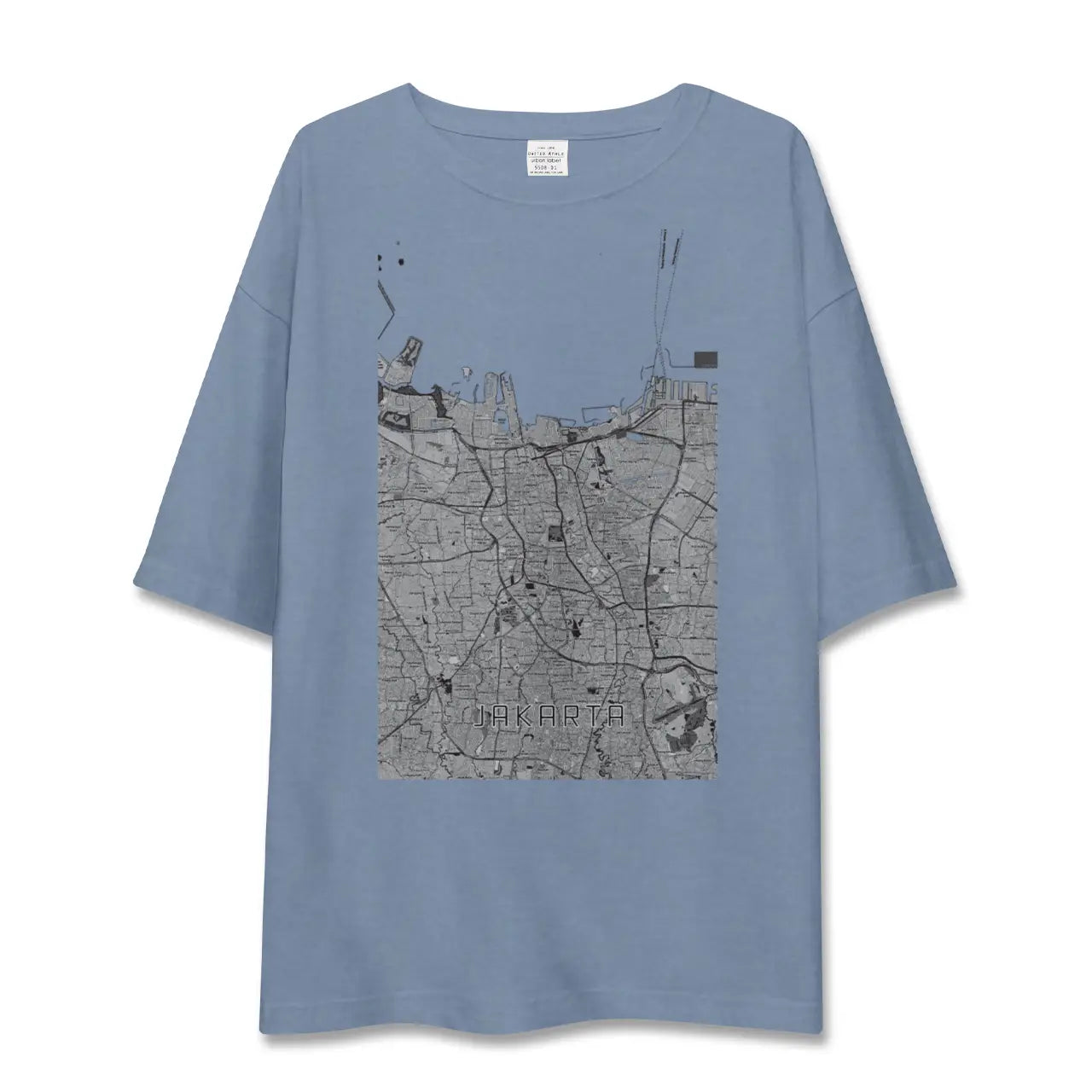 【ジャカルタ（インドネシア）】地図柄ビッグシルエットTシャツ