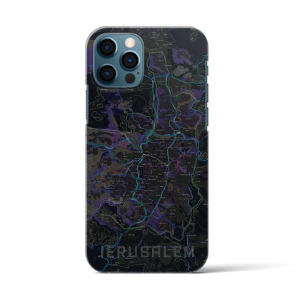 【エルサレム（イスラエル）】地図柄iPhoneケース（バックカバータイプ）