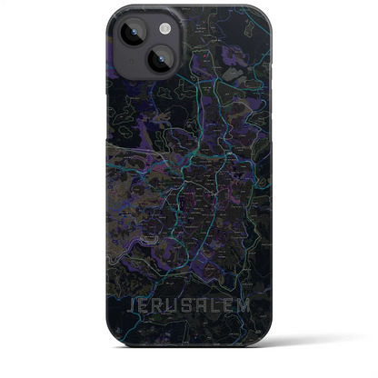 【エルサレム（イスラエル）】地図柄iPhoneケース（バックカバータイプ）