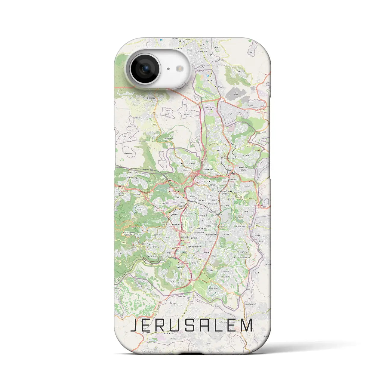 【エルサレム（イスラエル）】地図柄iPhoneケース（バックカバータイプ）