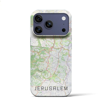 【エルサレム（イスラエル）】地図柄iPhoneケース（バックカバータイプ）