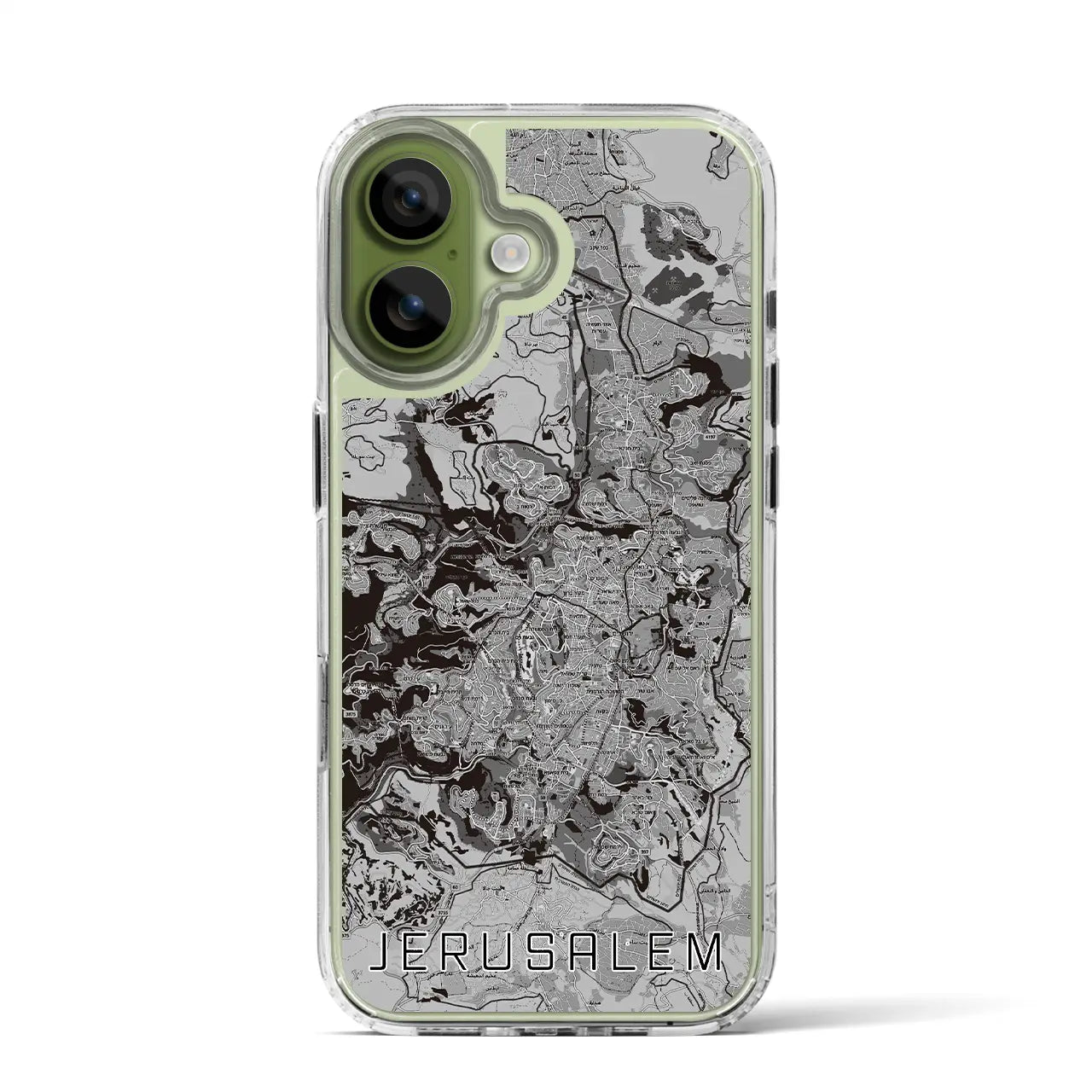 【エルサレム（イスラエル）】地図柄iPhoneケース（MagSafeタイプ）