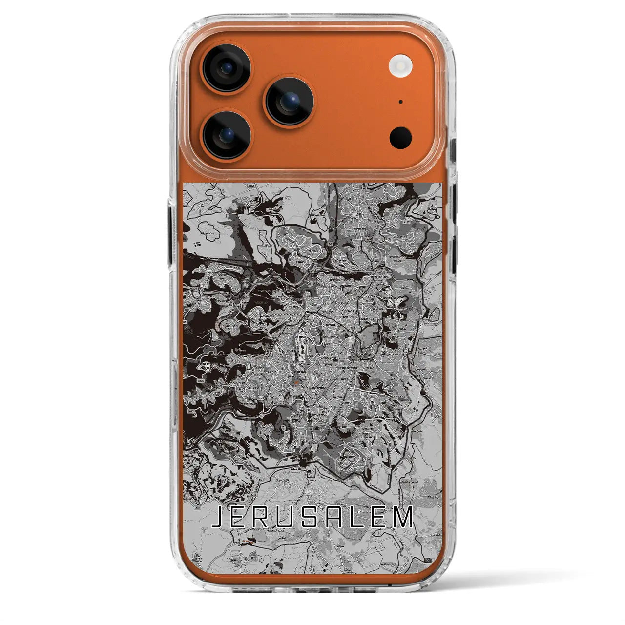 【エルサレム（イスラエル）】地図柄iPhoneケース（MagSafeタイプ）