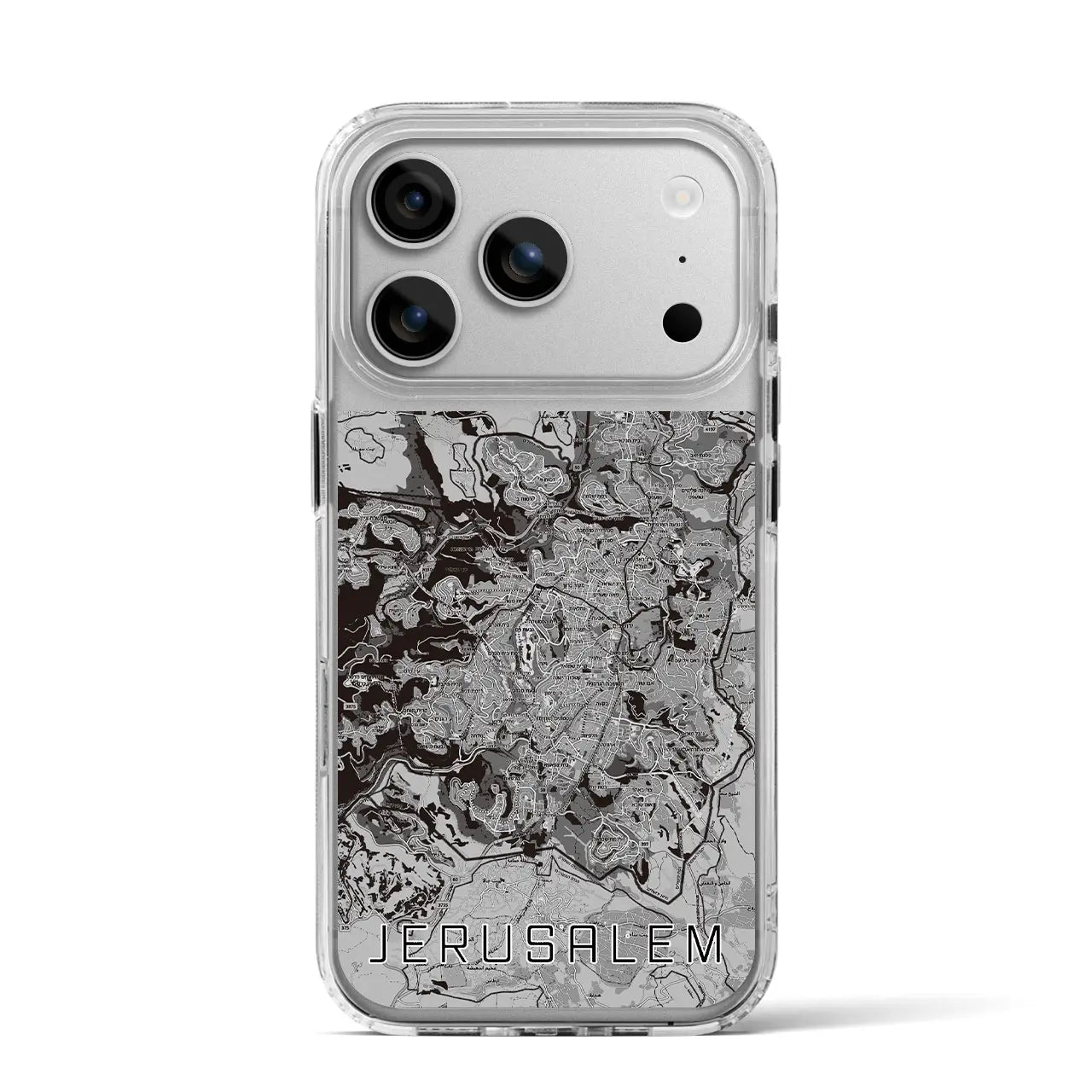【エルサレム（イスラエル）】地図柄iPhoneケース（MagSafeタイプ）