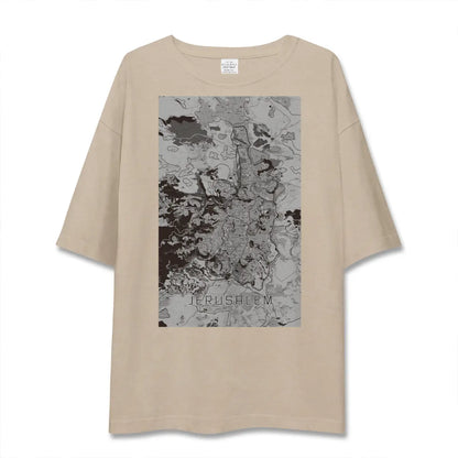【エルサレム（イスラエル）】地図柄ビッグシルエットTシャツ
