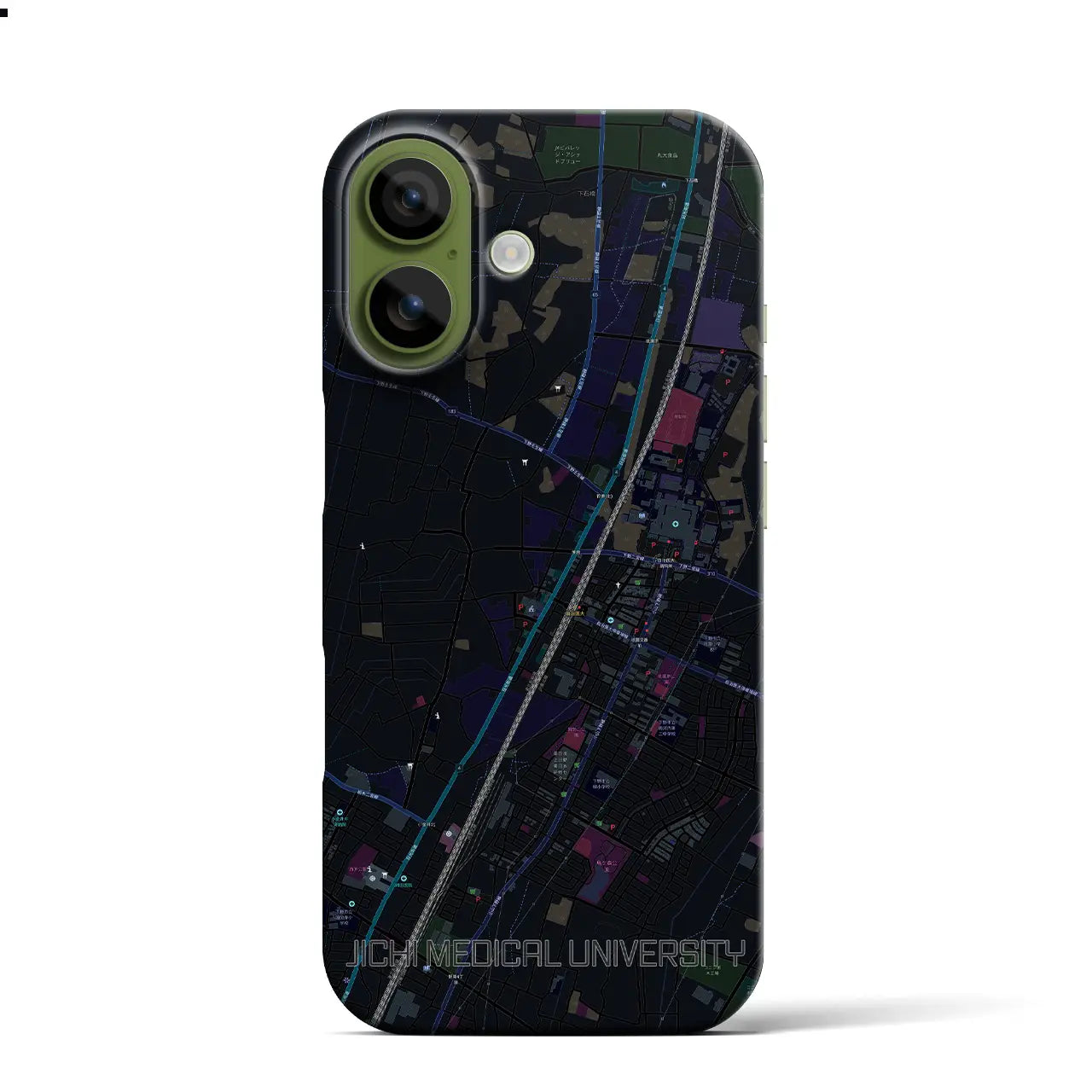 【自治医大（栃木県）】地図柄iPhoneケース（バックカバータイプ）