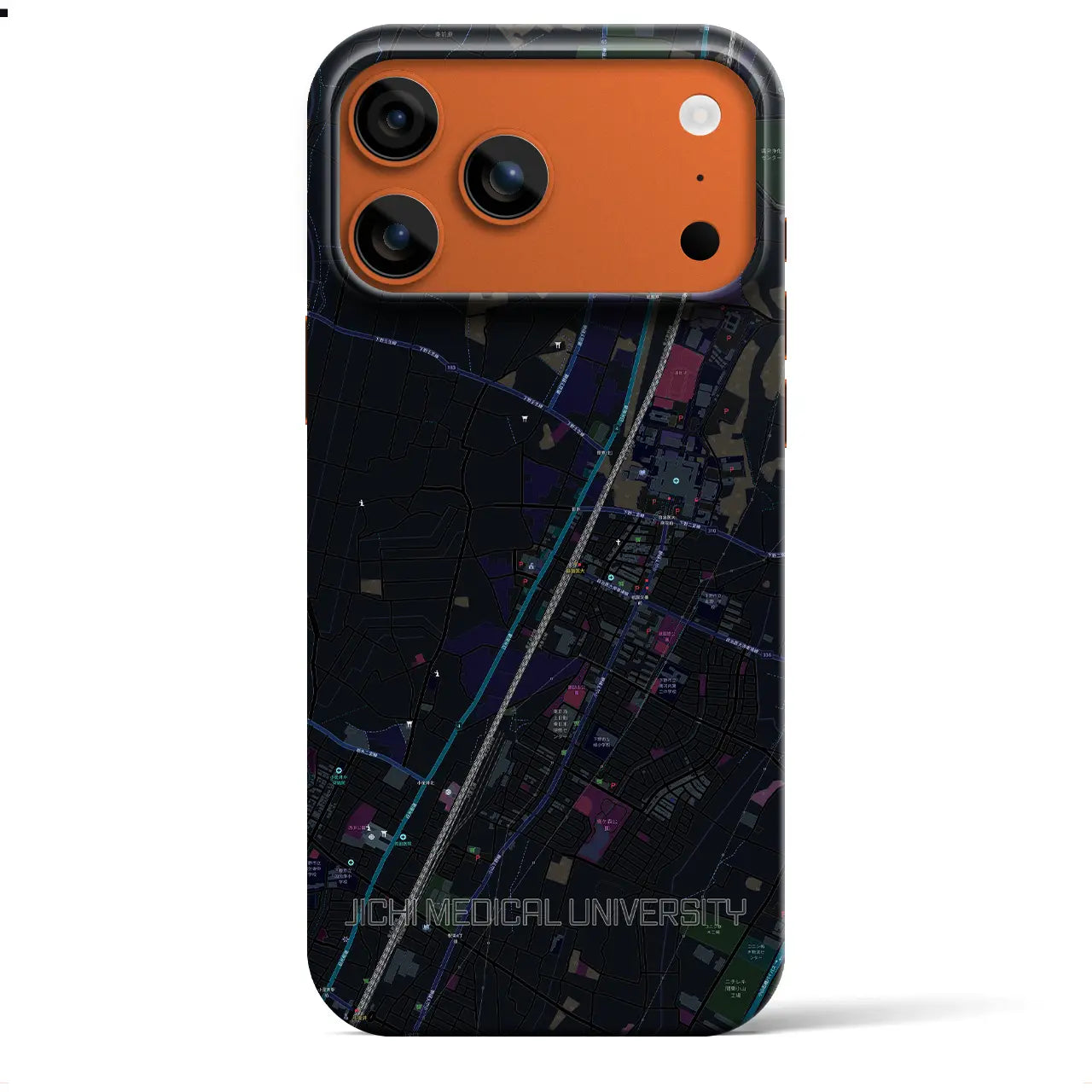 【自治医大（栃木県）】地図柄iPhoneケース（バックカバータイプ）