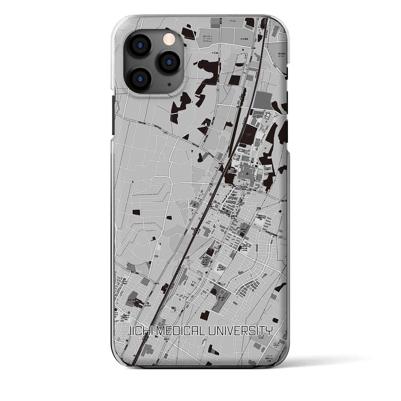 【自治医大（栃木県）】地図柄iPhoneケース（クリアタイプ）