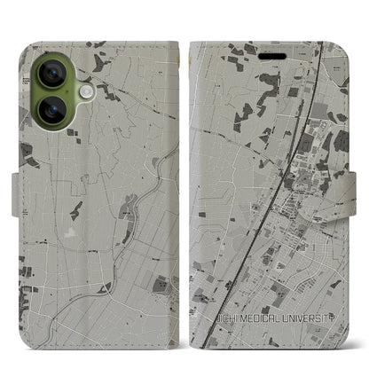 【自治医大（栃木県）】地図柄iPhoneケース（手帳タイプ）