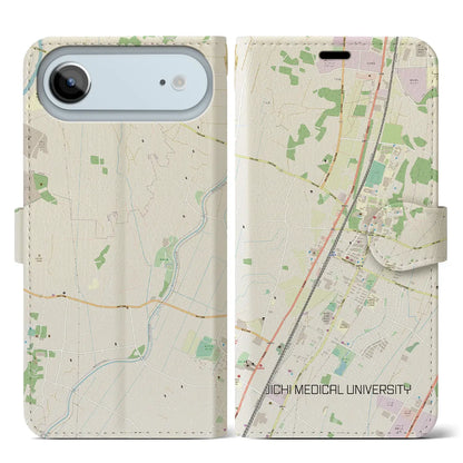 【自治医大（栃木県）】地図柄iPhoneケース（手帳タイプ）