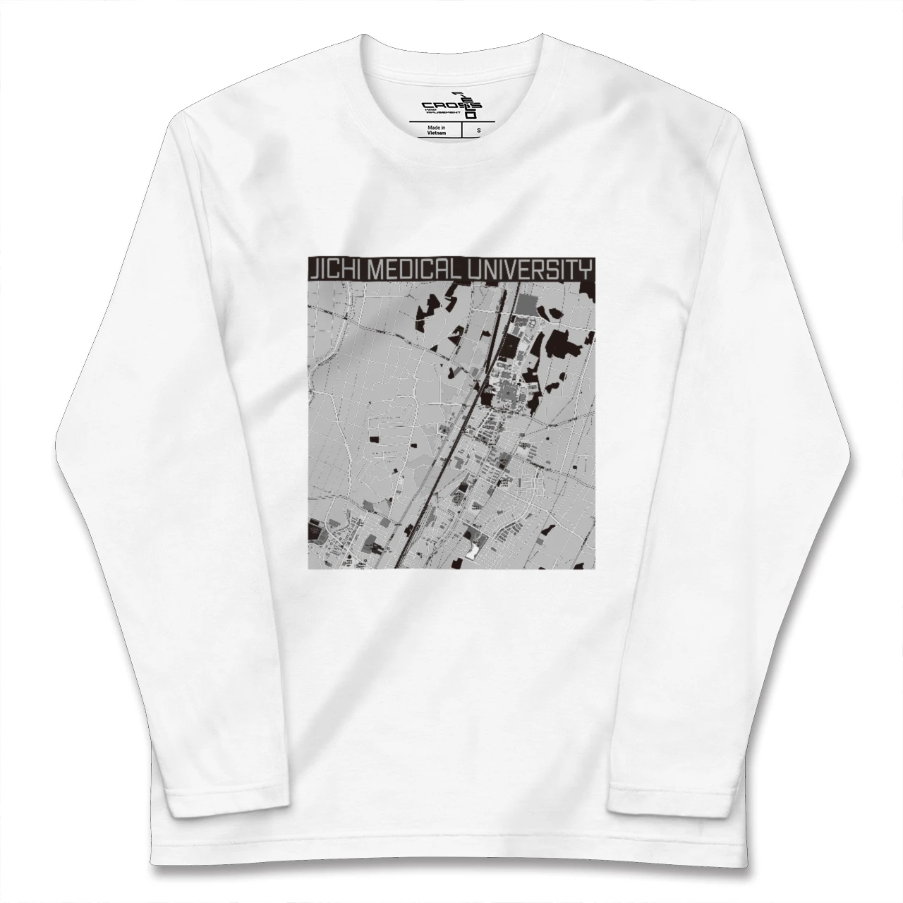 【自治医大（栃木県）】地図柄ロングスリーブTシャツ