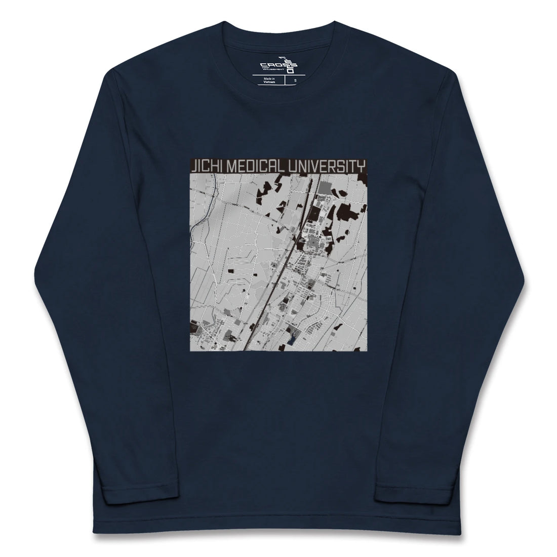 【自治医大（栃木県）】地図柄ロングスリーブTシャツ