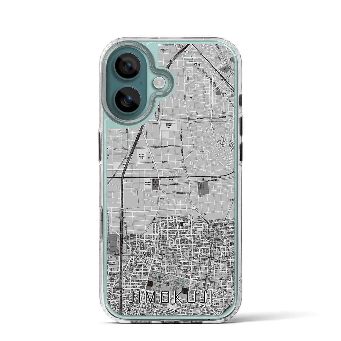 【甚目寺（愛知県）】地図柄iPhoneケース（MagSafeタイプ）モノトーン・iPhone 16 Pro 用