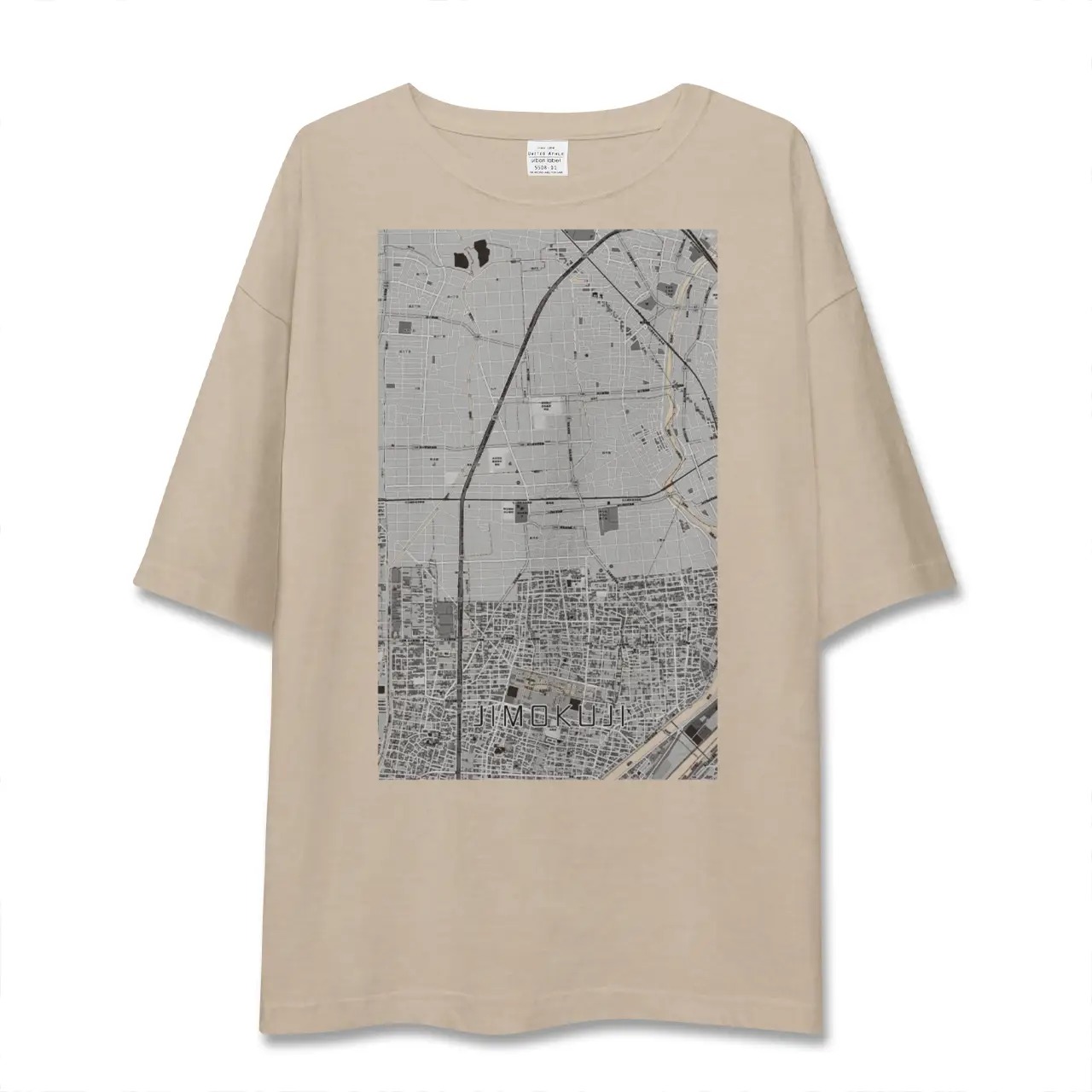 【甚目寺（愛知県）】地図柄ビッグシルエットTシャツ