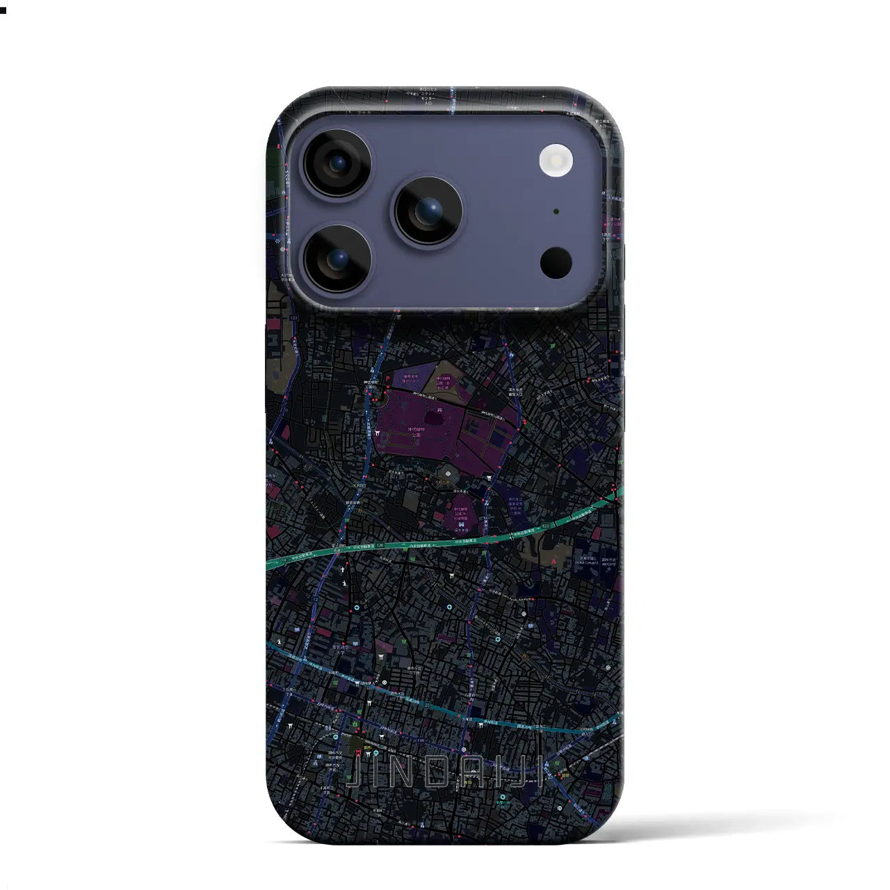 【深大寺（東京都）】地図柄iPhoneケース（バックカバータイプ）