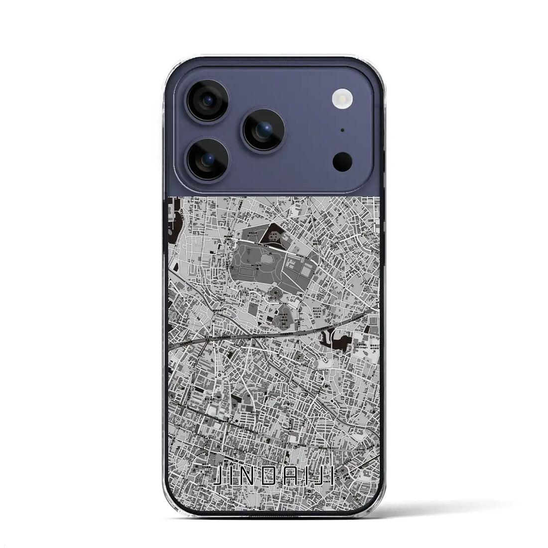 【深大寺（東京都）】地図柄iPhoneケース（クリアタイプ）