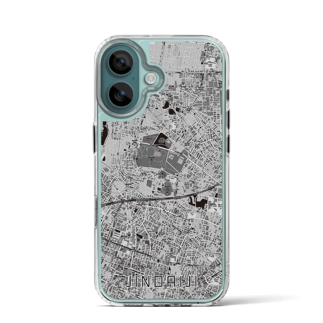 【深大寺（東京都）】地図柄iPhoneケース（MagSafeタイプ）モノトーン・iPhone 16 Pro 用