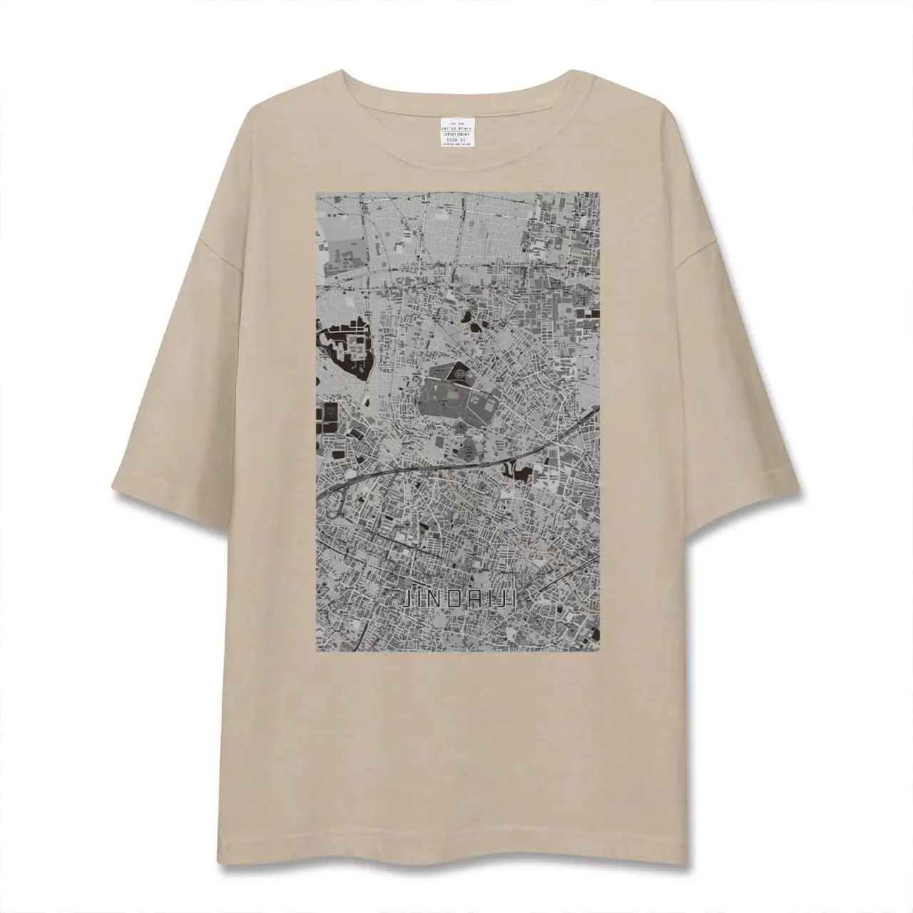 【深大寺（東京都）】地図柄ビッグシルエットTシャツ