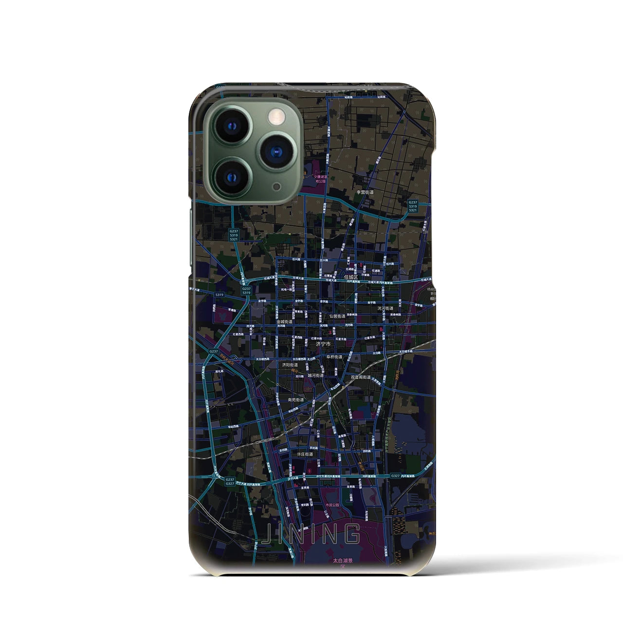 【済寧（中華人民共和国）】地図柄iPhoneケース（バックカバータイプ）