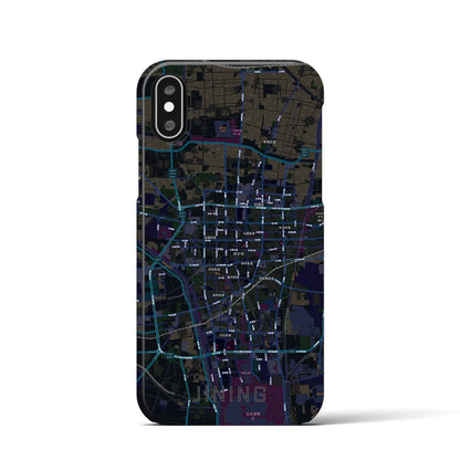 【済寧（中華人民共和国）】地図柄iPhoneケース（バックカバータイプ）