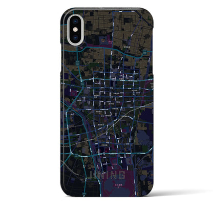 【済寧（中華人民共和国）】地図柄iPhoneケース（バックカバータイプ）