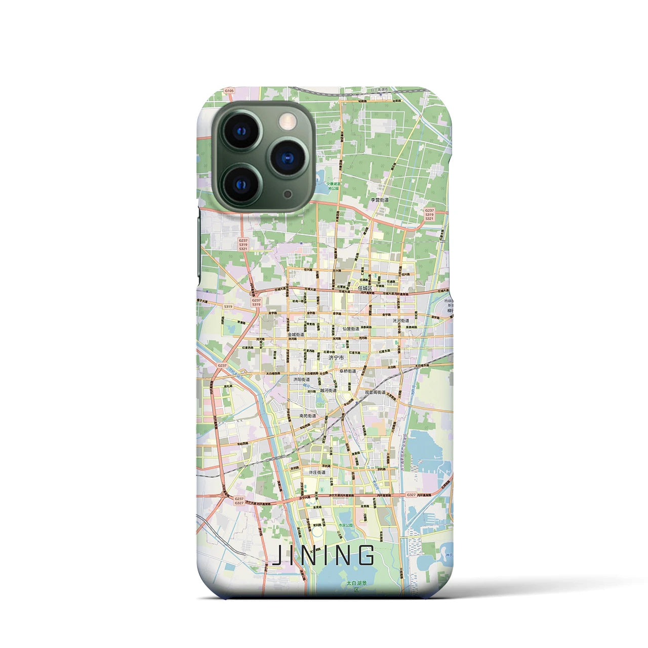 【済寧（中華人民共和国）】地図柄iPhoneケース（バックカバータイプ）