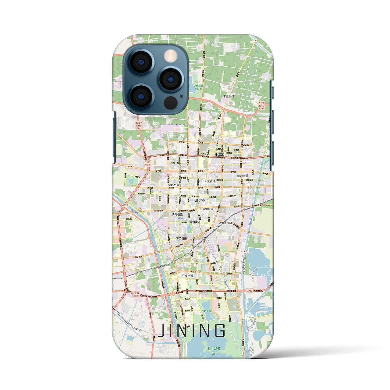 【済寧（中華人民共和国）】地図柄iPhoneケース（バックカバータイプ）