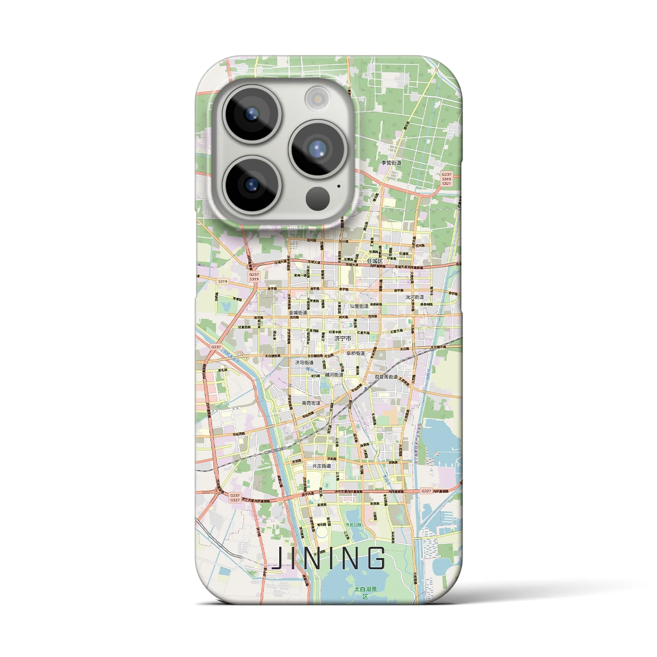 【済寧（中華人民共和国）】地図柄iPhoneケース（バックカバータイプ）