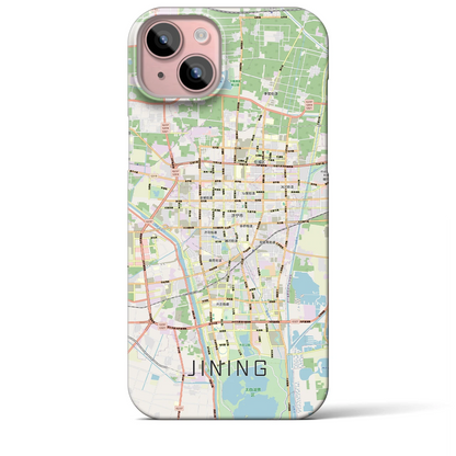 【済寧（中華人民共和国）】地図柄iPhoneケース（バックカバータイプ）