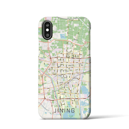 【済寧（中華人民共和国）】地図柄iPhoneケース（バックカバータイプ）