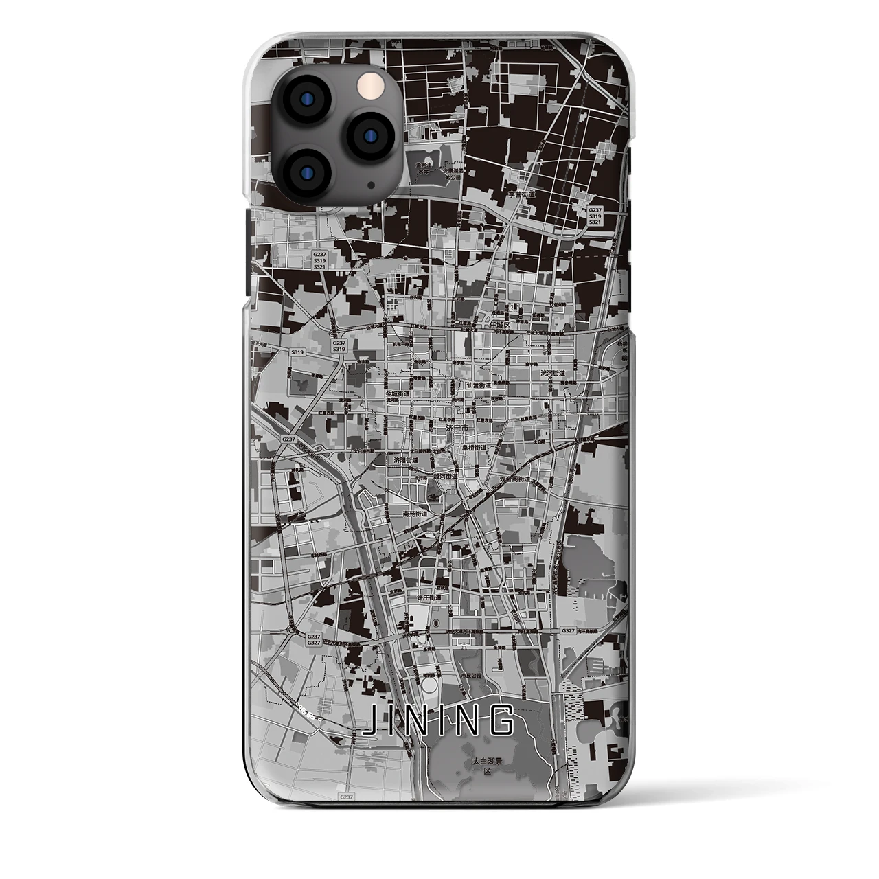 【済寧（中華人民共和国）】地図柄iPhoneケース（クリアタイプ）